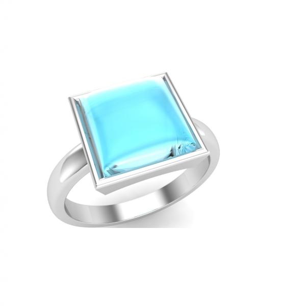 Silver Ring topaze Leman